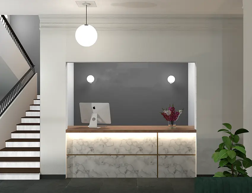 Área de recepción del inmueble ubicado en Vista Alegre